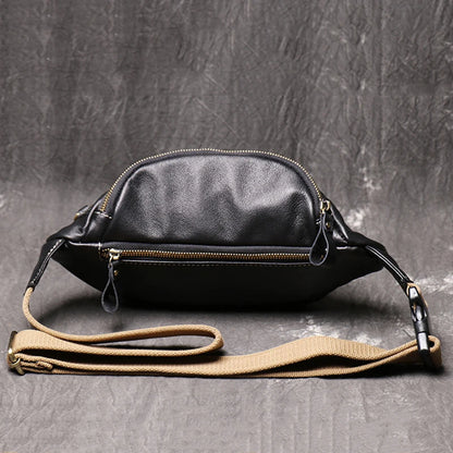 Sac Banane en Cuir Noir