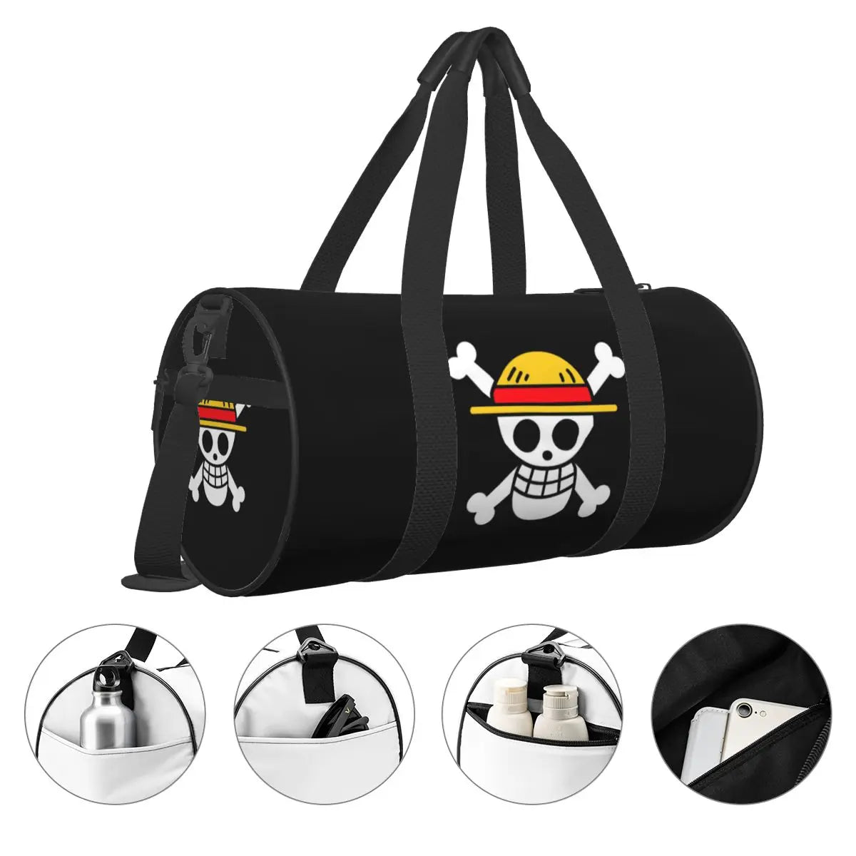 Sac de Sport Noir Pirate - Style Unique et Fun