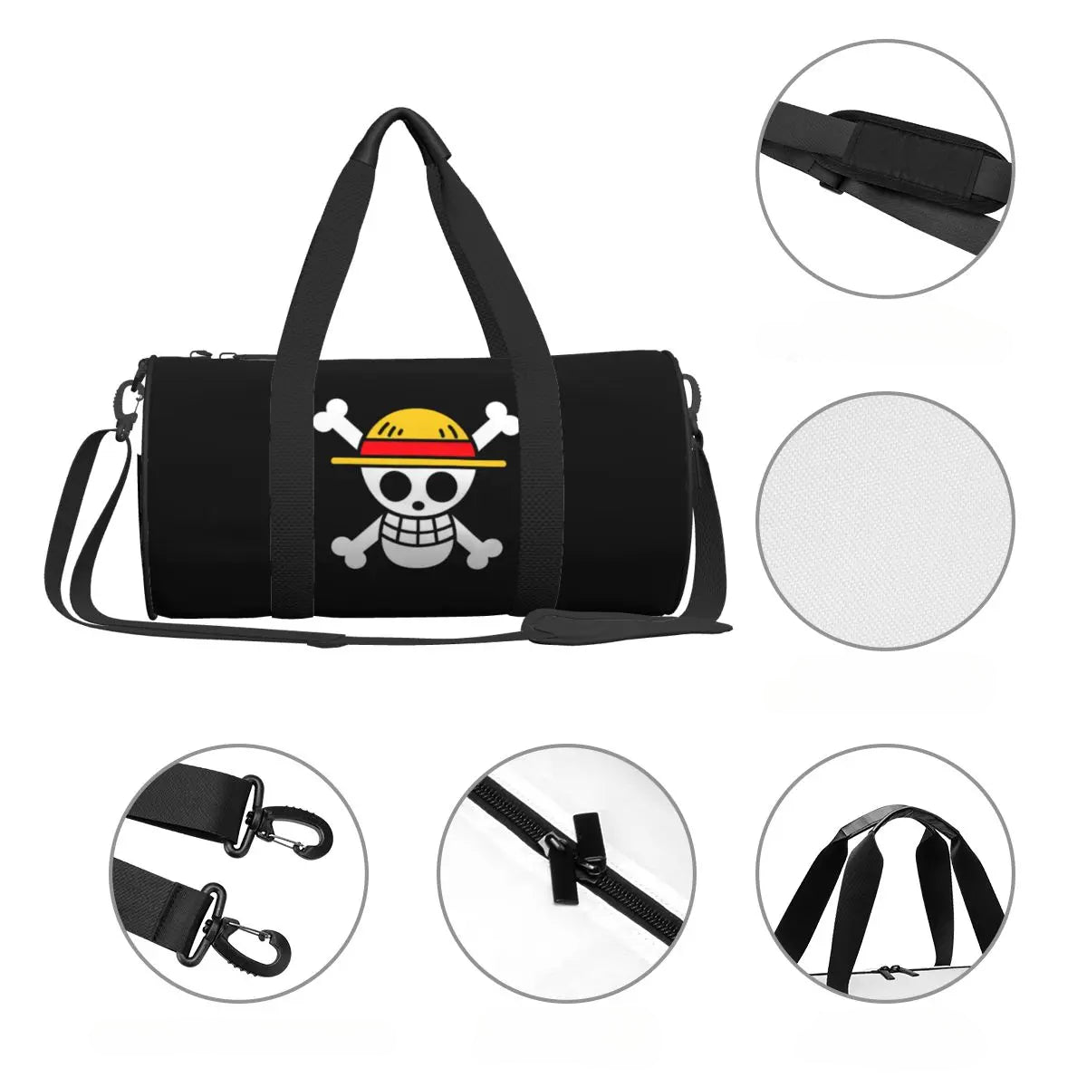 Sac de Sport Noir Pirate - Style Unique et Fun